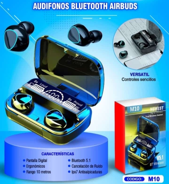 AUDIFONOS INALAMBRICOS M10 NEWEST V5.3