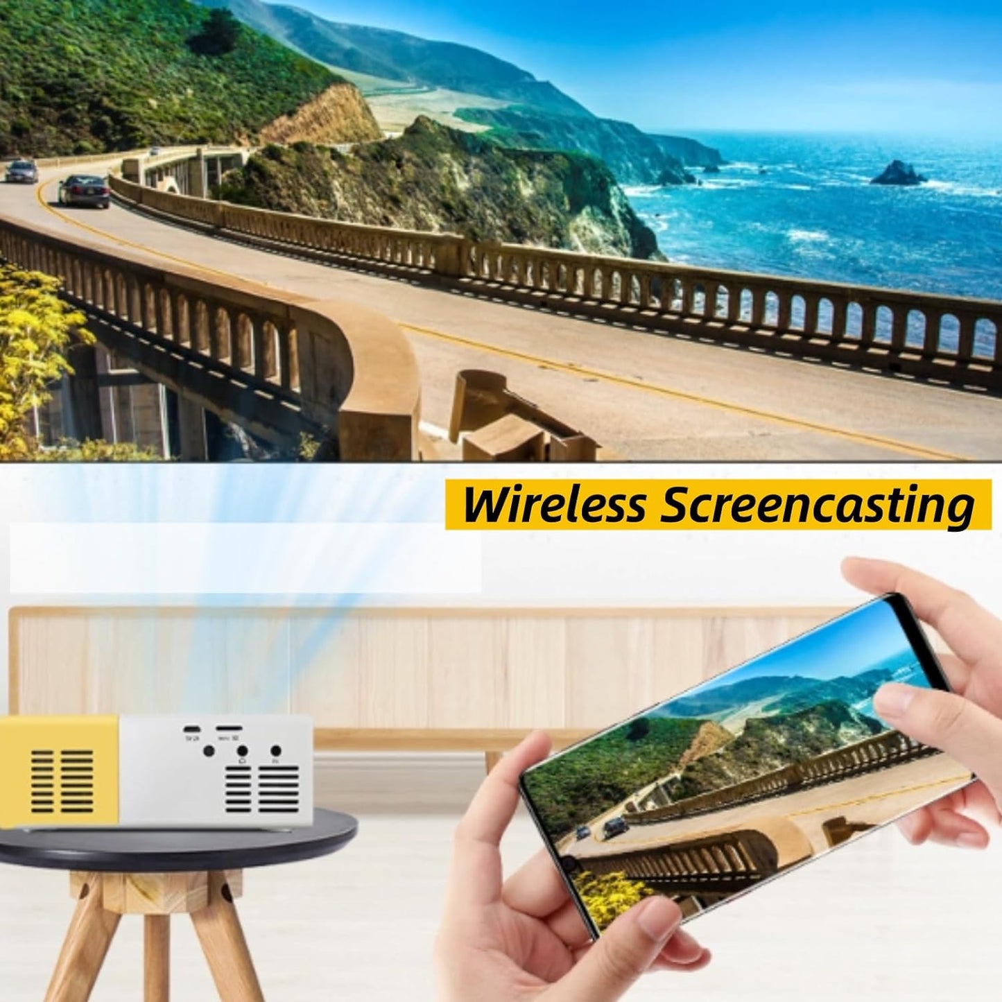 🎥 MINI PROYECTOR PORTÁTIL 60 PULGADAS 1080 HD🎥