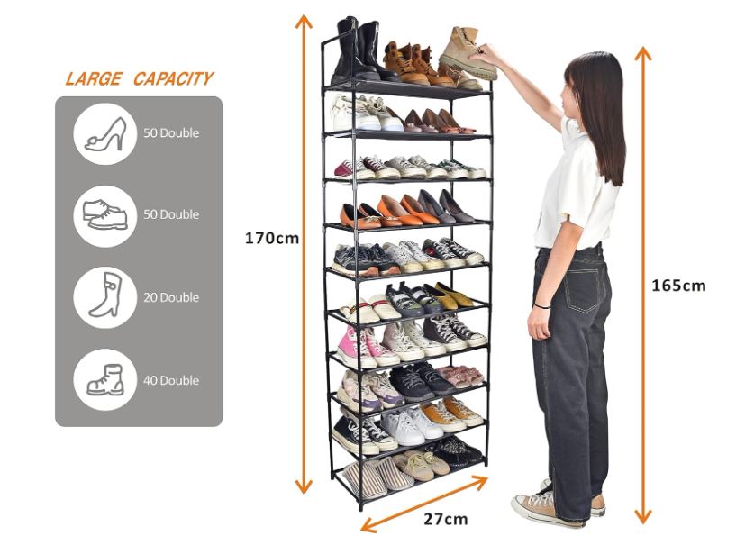 ORGANIZADOR DE CALZADO 10 NIVELES 8001