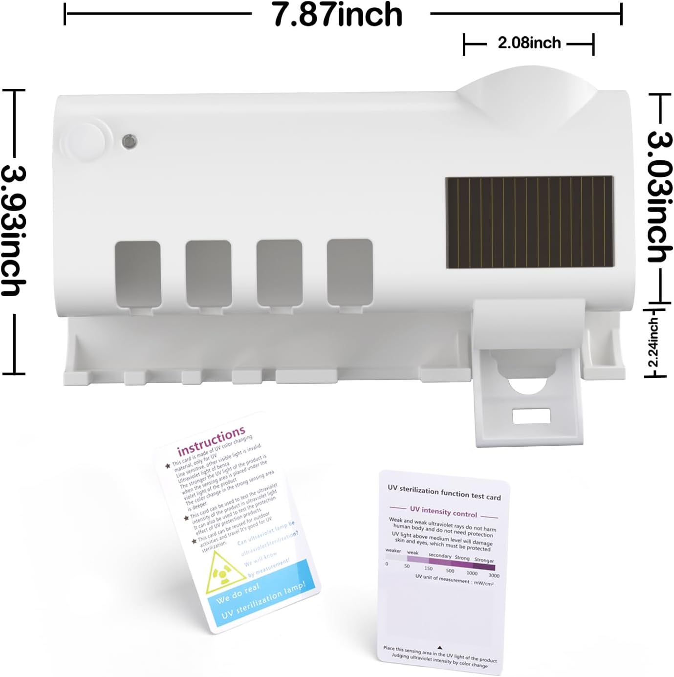 PORTA CEPILLO DISPENSADOR DE CREMA DENTAL CON ESTERILIZADOR  UV