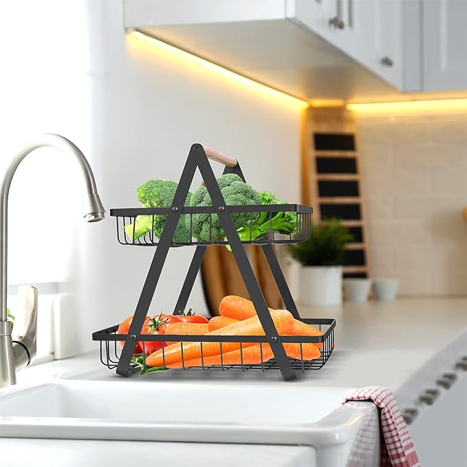 ORGANIZADOR DE FRUTAS DE 2 NIVELES 🍇🥝🥥
