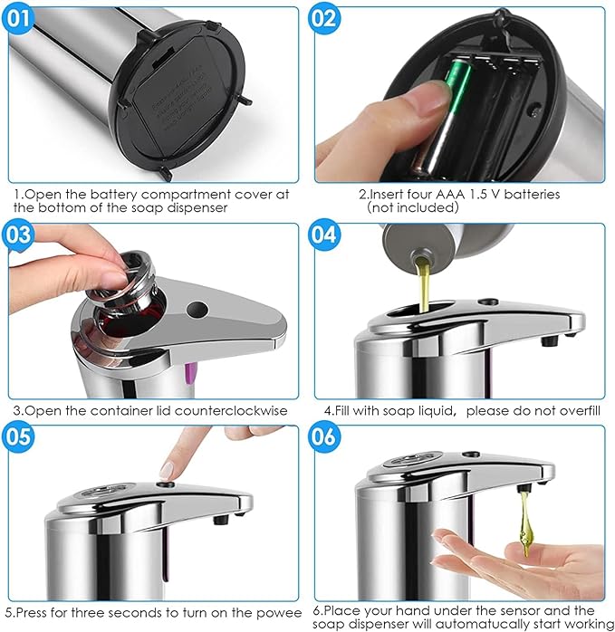 DISPENSADOR DE JABON CON SENSOR INFRARROJO