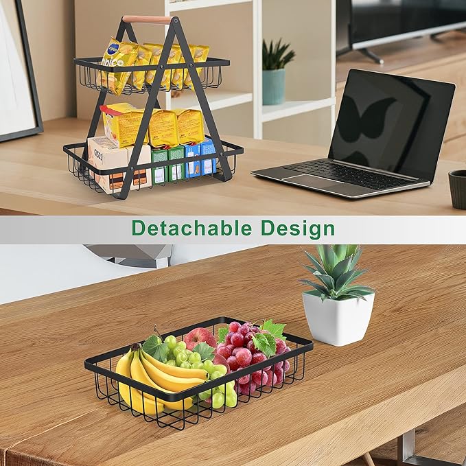 ORGANIZADOR DE FRUTAS DE 2 NIVELES 🍇🥝🥥