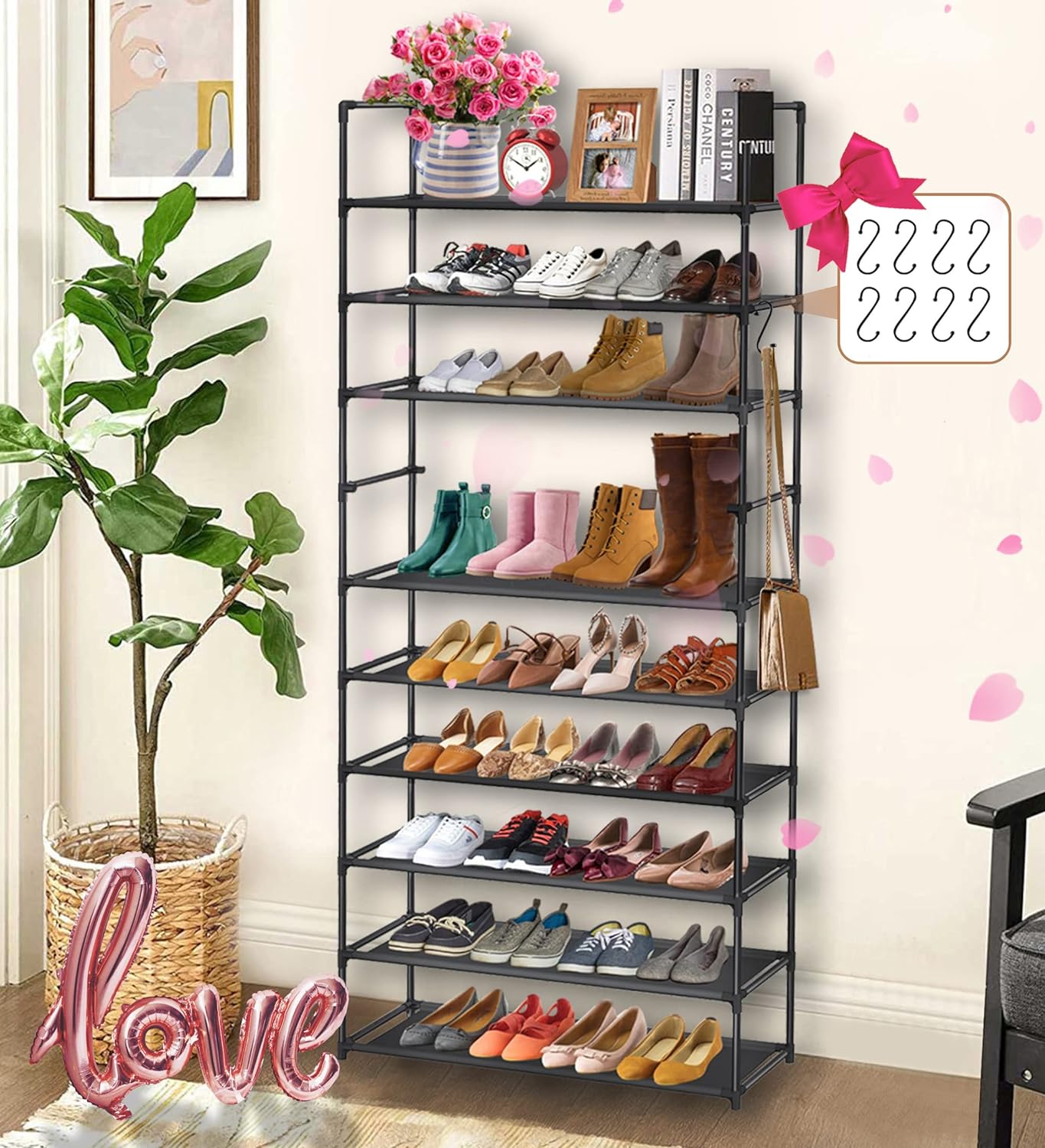 ORGANIZADOR DE CALZADO 10 NIVELES 8001
