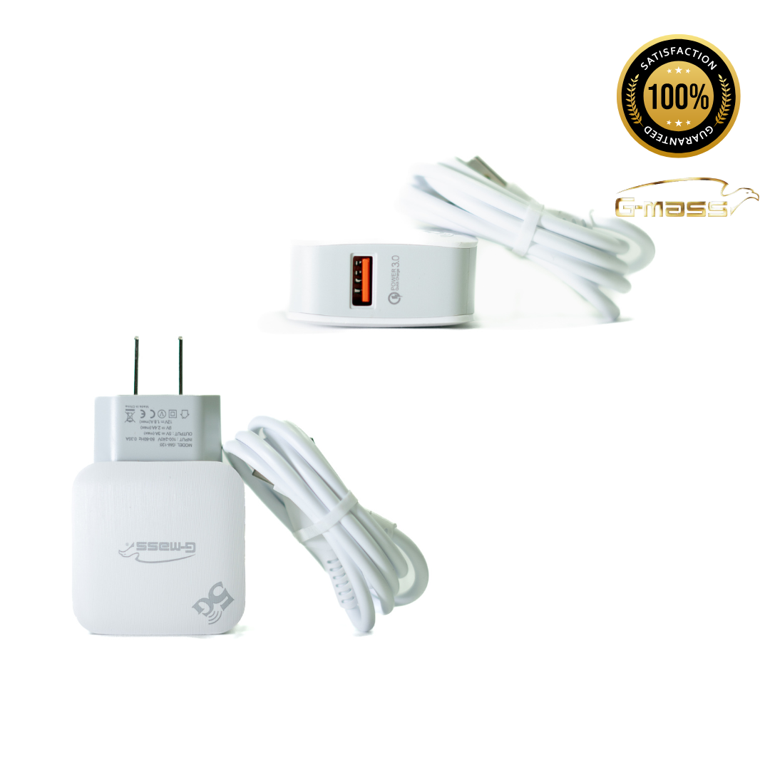 CARGADOR G-MASS TIPO C 3.1 AMP QUICK CHARGUER 3.0